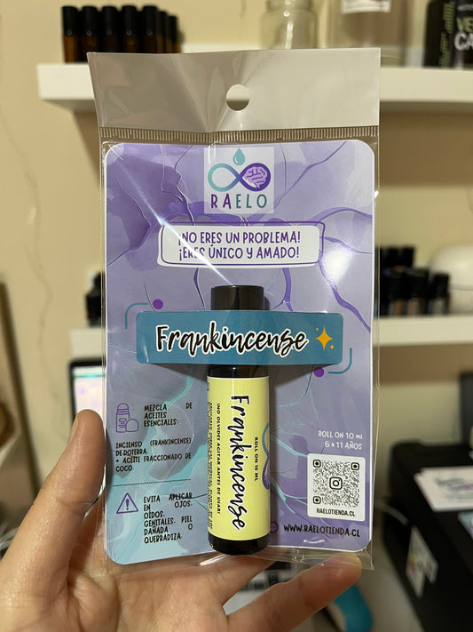 Roll n Frankincense de 10 ml para apoyo del sistema nervioso, memoria y equilibrio emocional. Producto natural hecho en Chile.