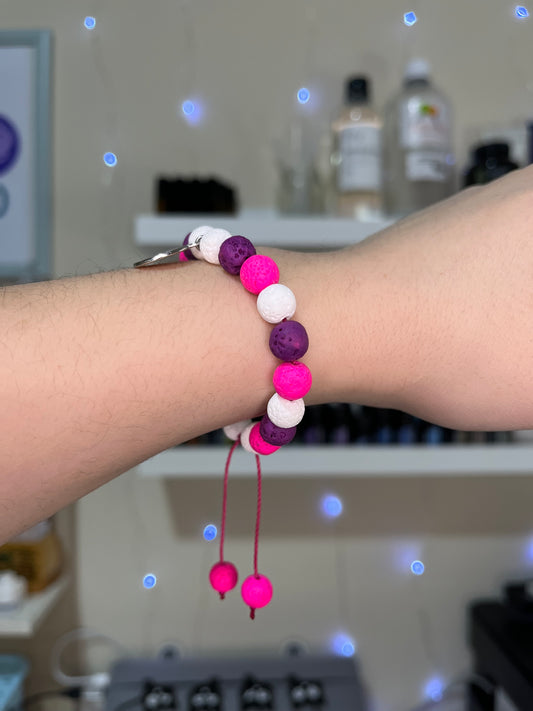 Pulsera Difusora Multicolor Rosa | Aromaterapia Portátil y Regulación Sensorial