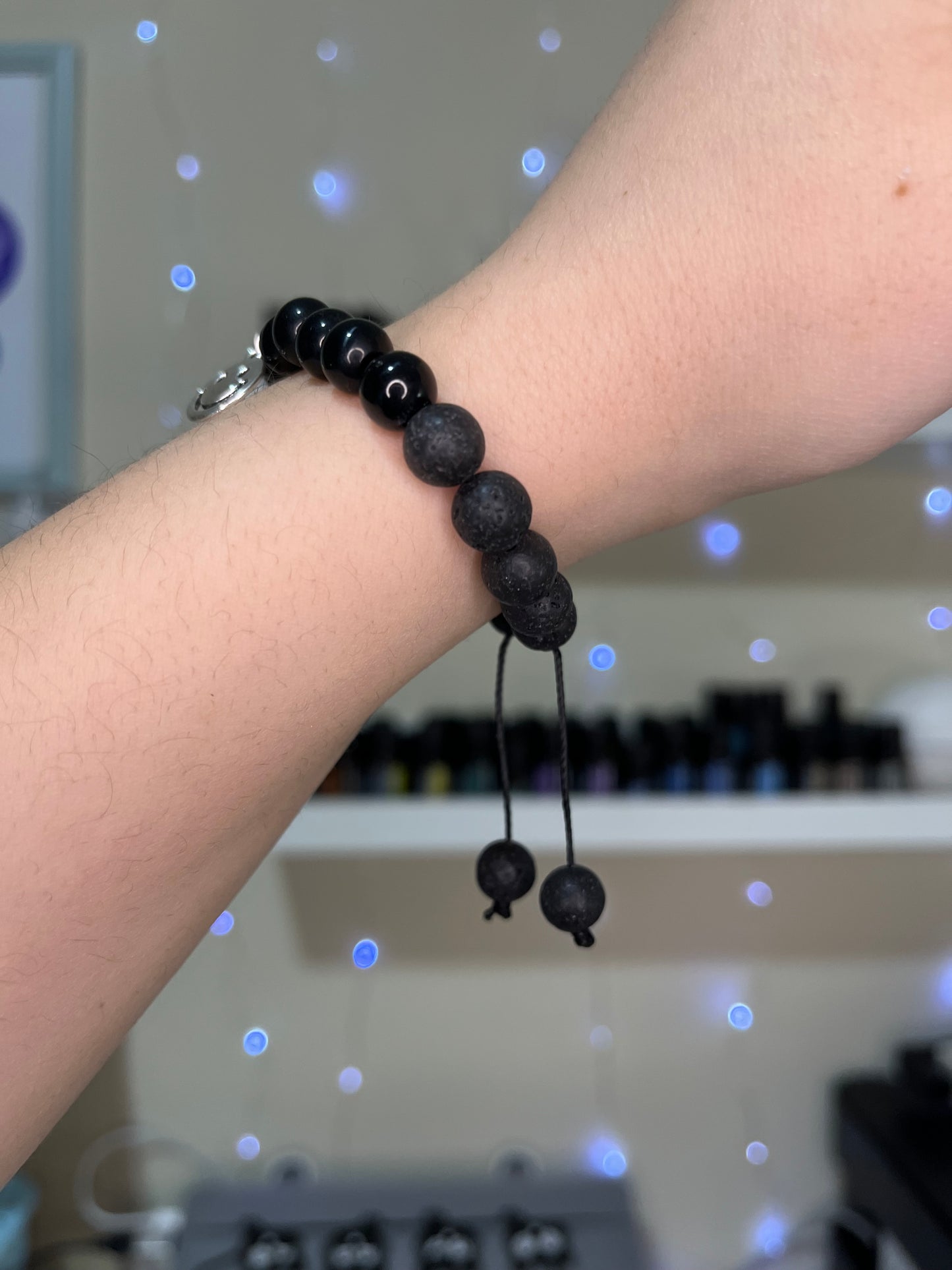 Pulsera Difusora Negra | Aromaterapia Portátil y Regulación Sensorial