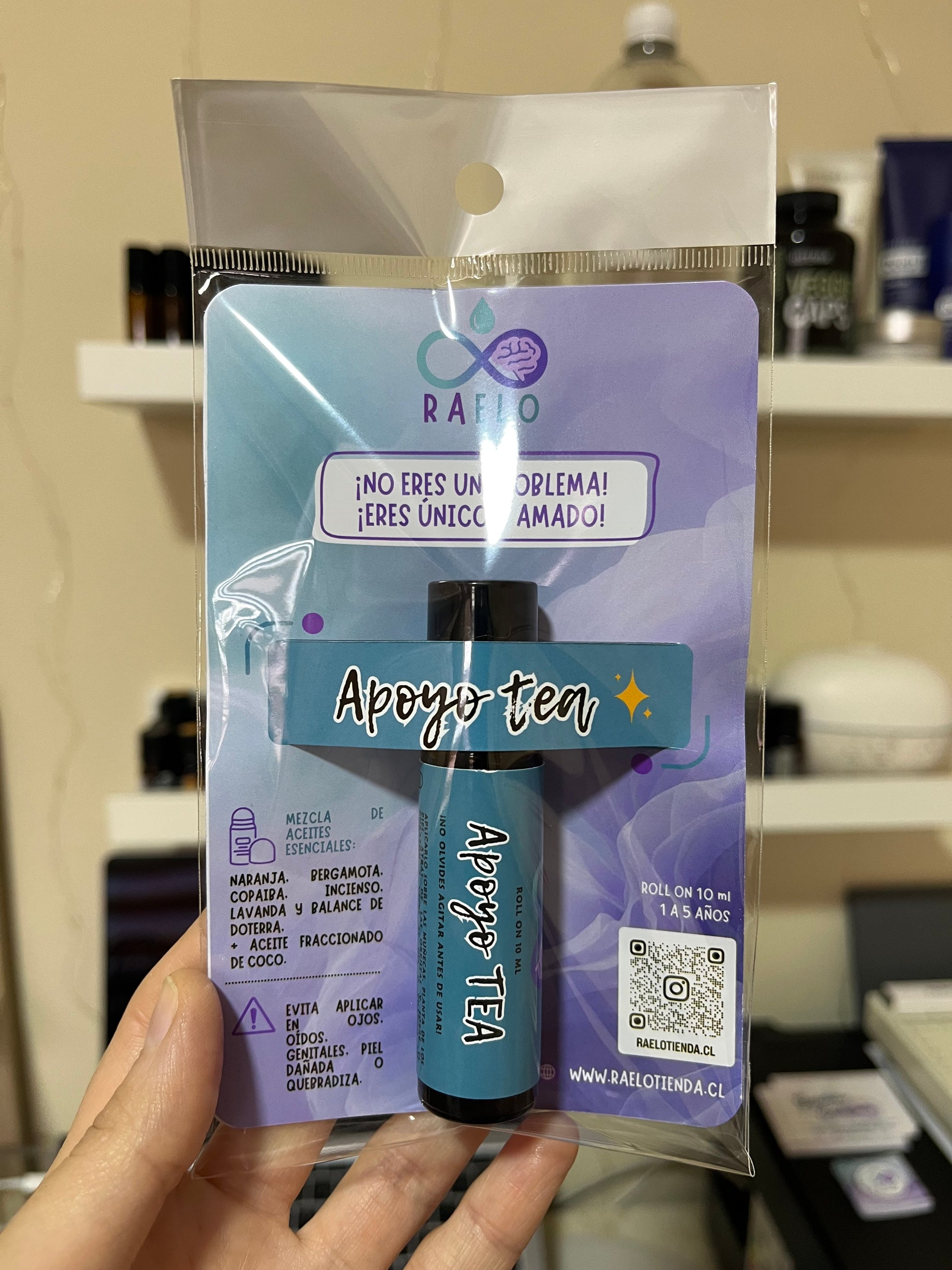 Roll-on Apoyo TEA de 10 ml para equilibrio emocional y gestión de la frustración. Apoyo natural para personas neurodivergentes. Hecho en Chile.