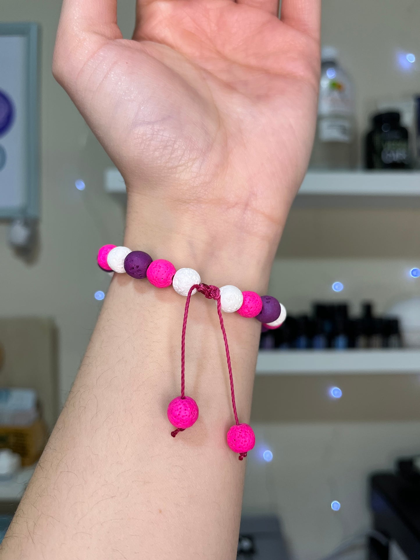 Pulsera Difusora Multicolor Rosa | Aromaterapia Portátil y Regulación Sensorial