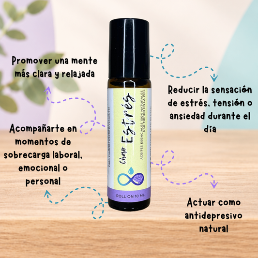 Roll on Chao Estrés Adulto | Calma Mental y Apoyo Natural para el Estrés Diario